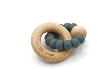Beissring Round aus Silikon Dark Grey
