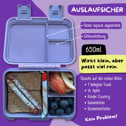 Lunch Box with Compartments, Leakproof - Butterfly GLOW