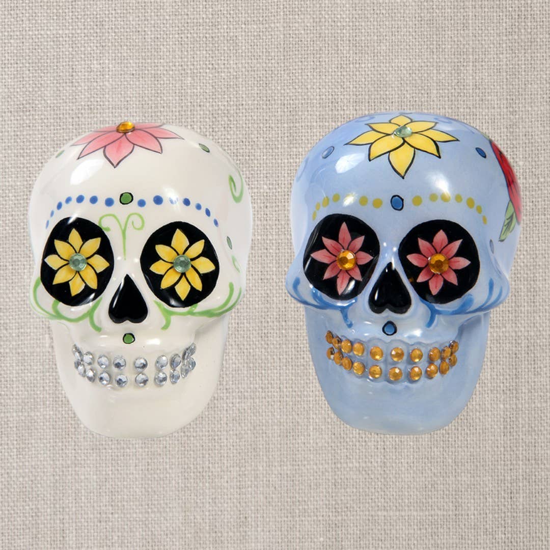 Day of the Dead Skull Salt and Pepper Shaker Set