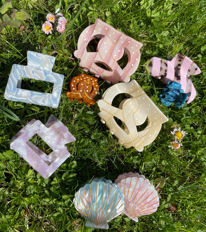 Pince à cheveux Coquillage Écume