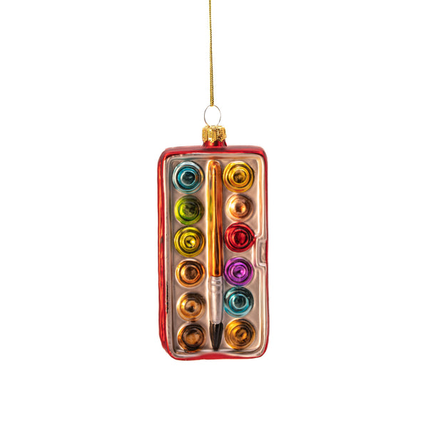Kerstbal, verfpalet