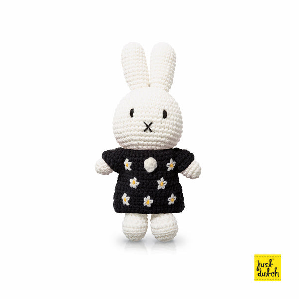Miffy, das gehäkelte Kaninchen-Plüschtier – Blumenkleid 
