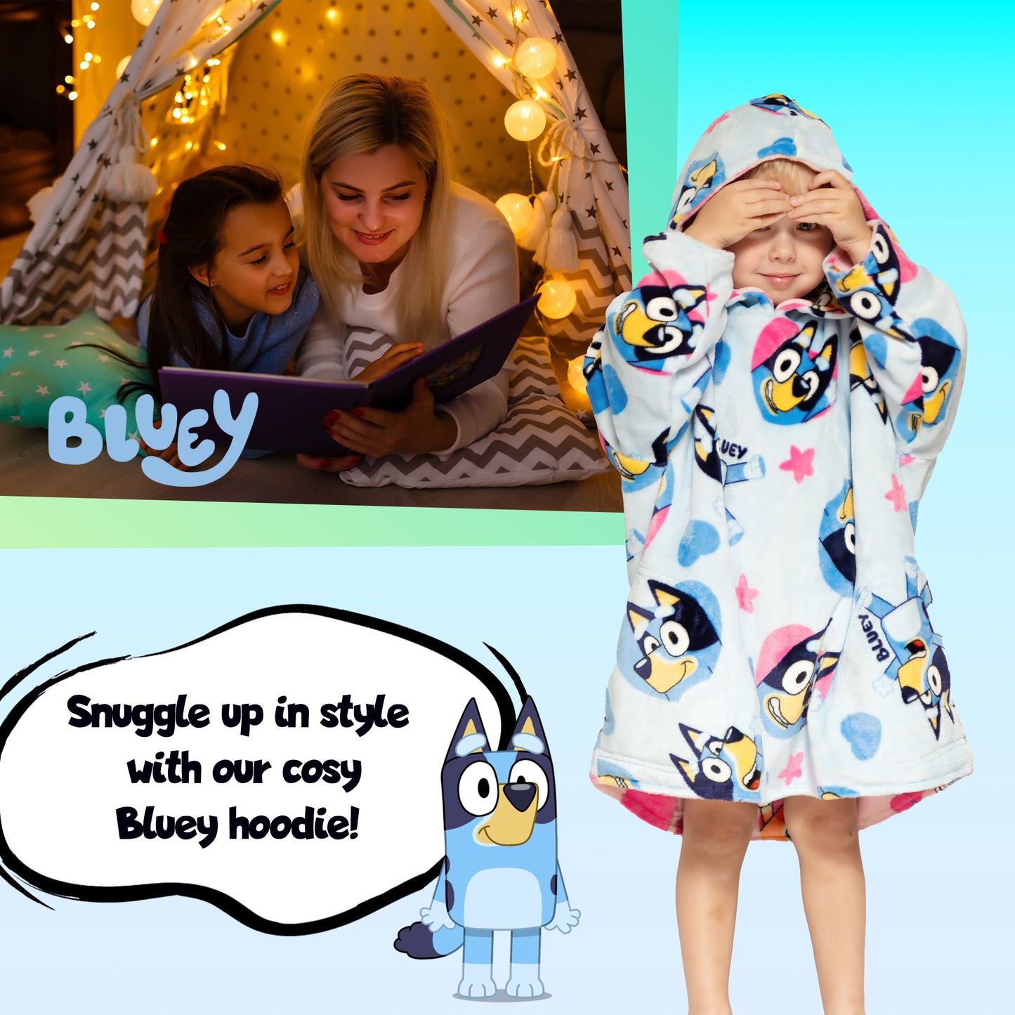 Bluey Oversized Sweat à capuche Couverture