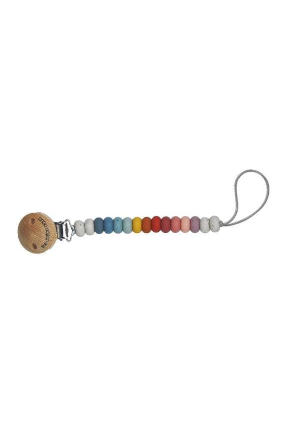 Bonbon Schnullerkette aus Silikon Rainbow