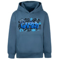 Sweat à capuche gaming – Fringoo gaming for Boys Cotton Rich Soft Hooded – gaming Graffiti bleu