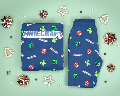 Minecraft Joggers – Navy Pattern