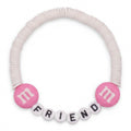 Bracelet Amitié Swifties FRIEND - Blanc & Rose