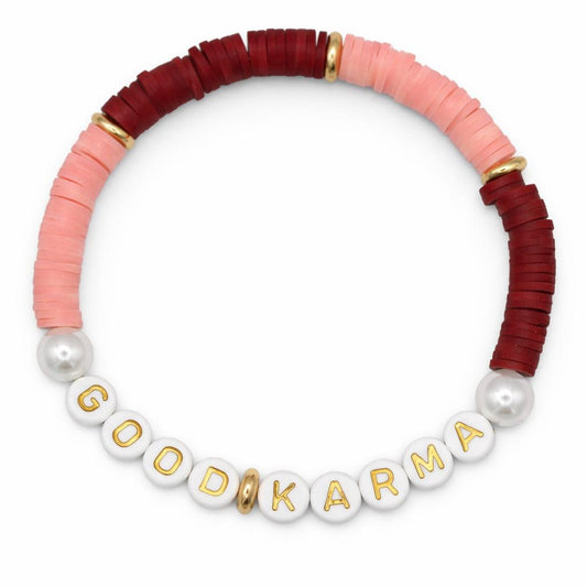 Bracelet Amitié Swifties GOOD KARMA - Rose & Bordeaux