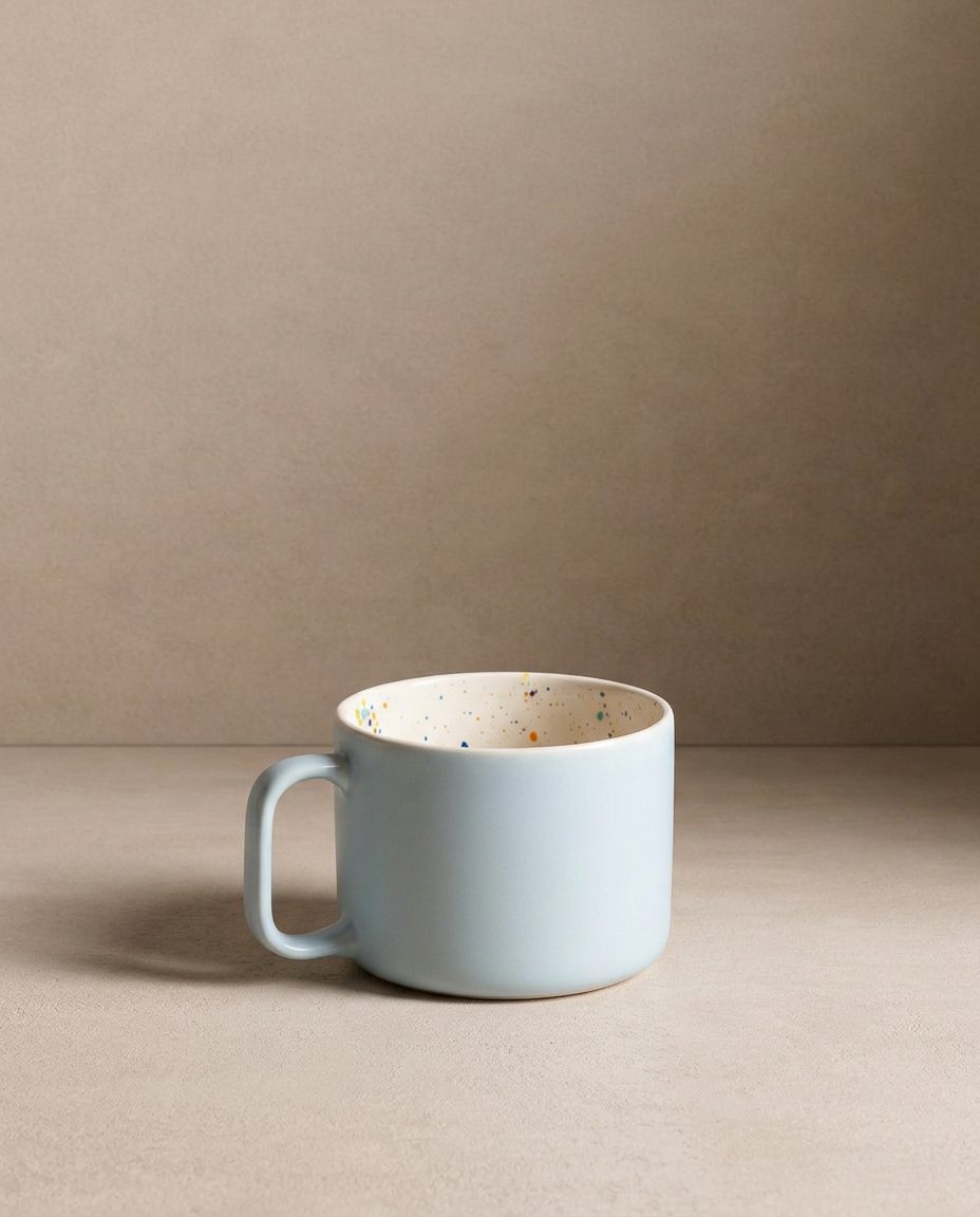 Duo de mugs Breeze Party In/Out en grès – 450 ml – Bleu