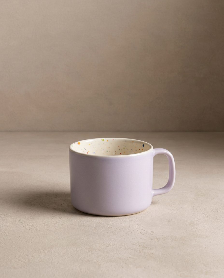 Duo de mugs Breeze Party In/Out en grès – 450 ml – Lilas