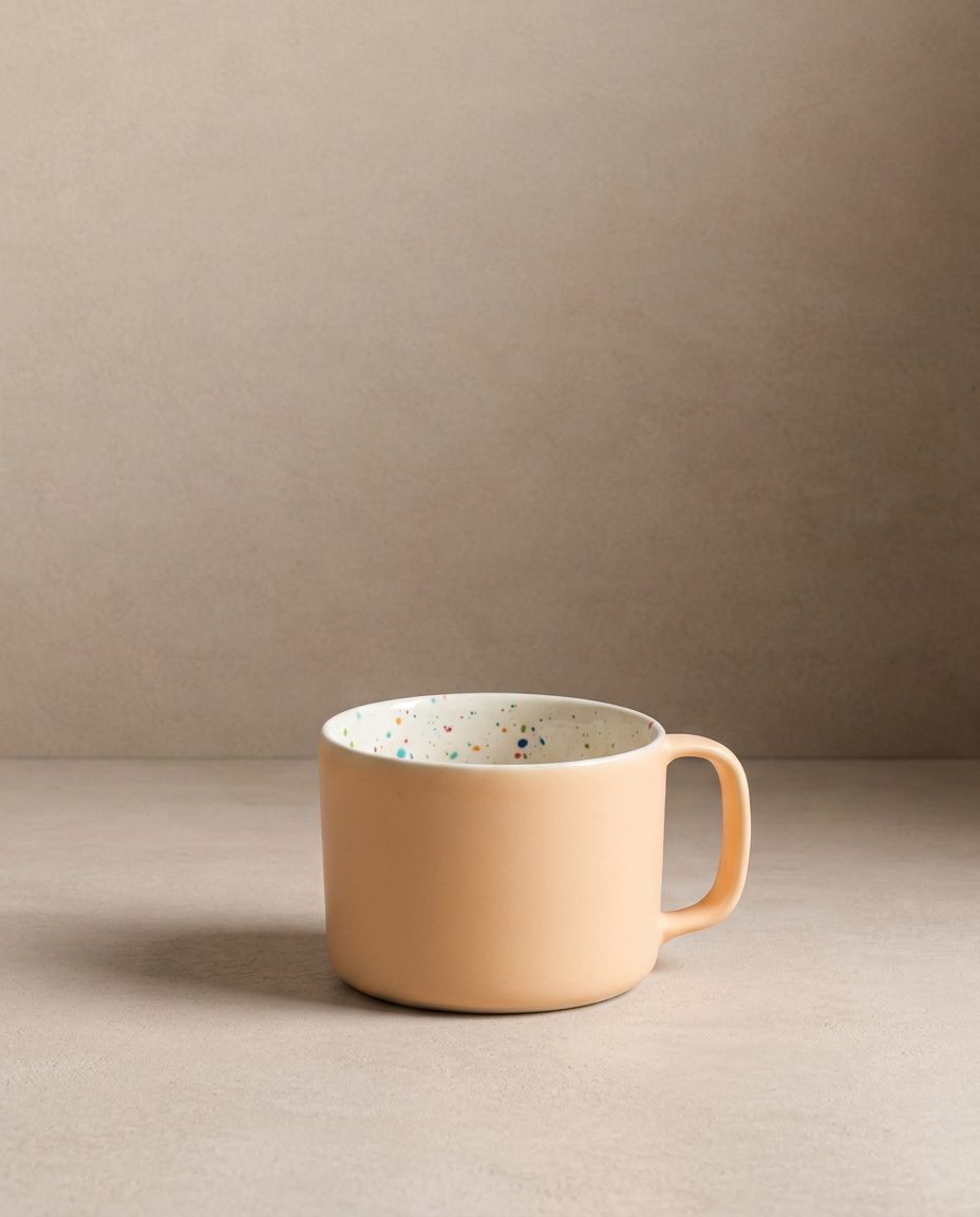 Duo de mugs Breeze Party In/Out en grès – 450 ml – Orange