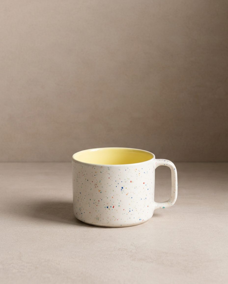 Duo de mugs Breeze Party In/Out en grès – 450 ml – Jaune