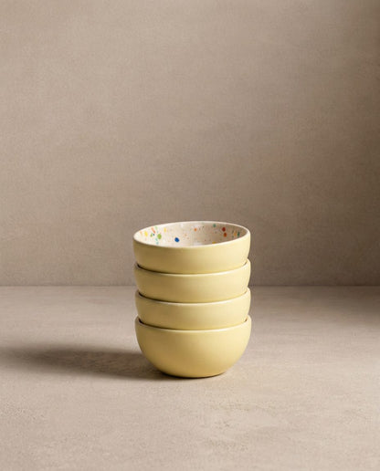 Breeze Party In Stoneware Mini Bowl Yellow