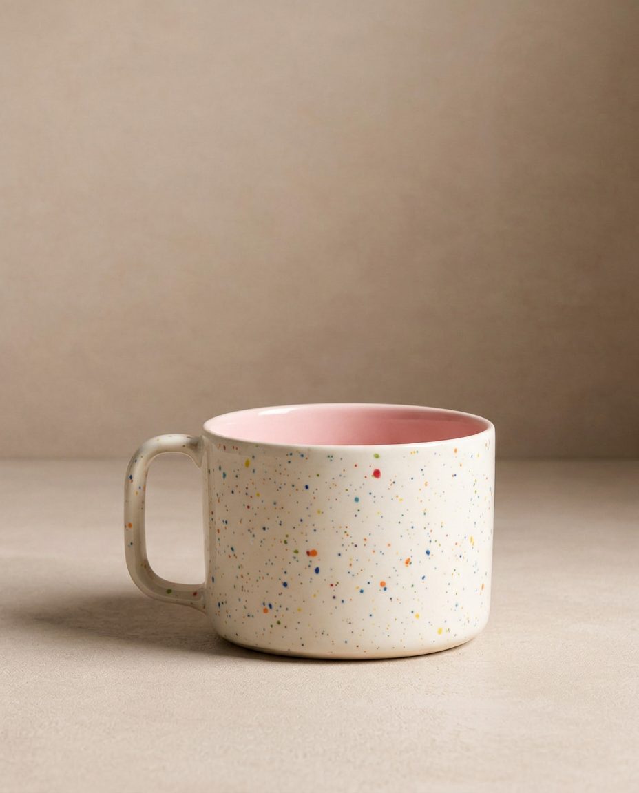 Breeze Party Out Mug en grès 240ml Rose – tasse en grès faite main – Egg Back Home