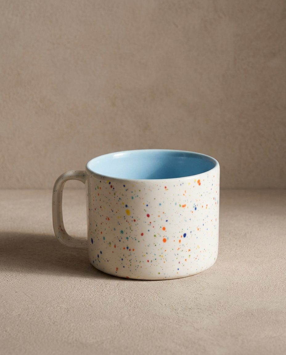 Duo de mugs Breeze Party In/Out en grès – 450 ml – Bleu