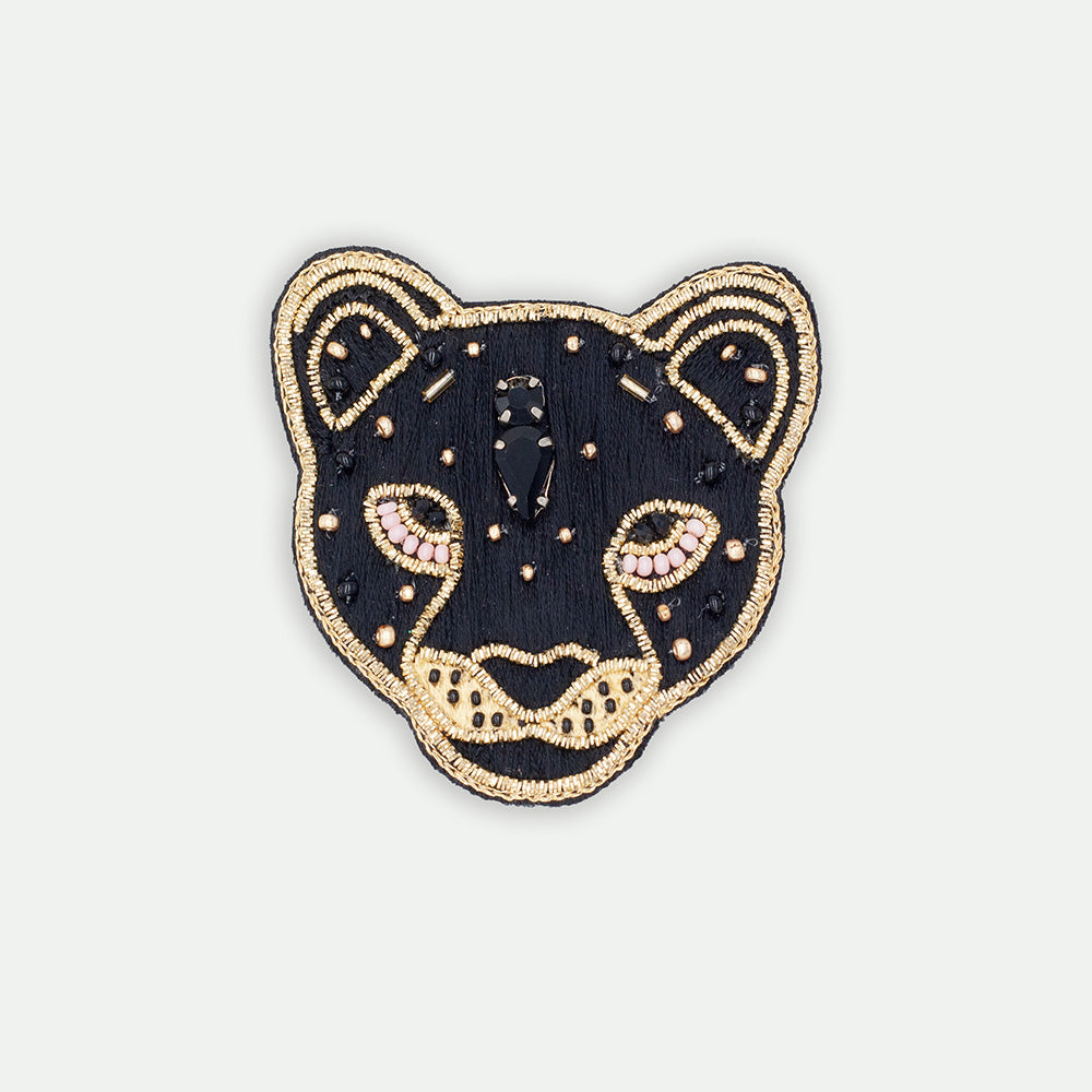 Black Leopard - Brooch