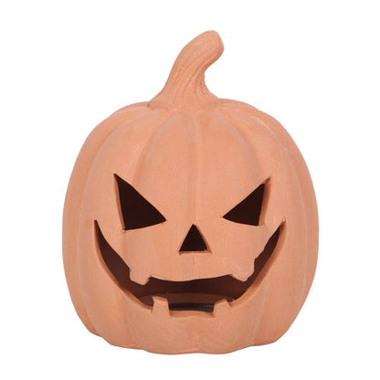 12.5 cm terracotta Halloween pumpkin decoration