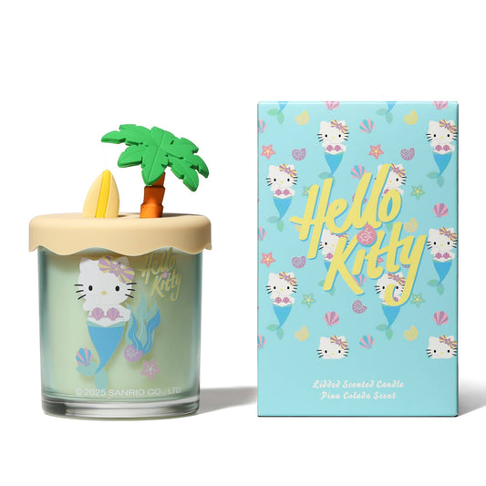 Summer-themed candle with 3D silicone lid, Piña Colada scent