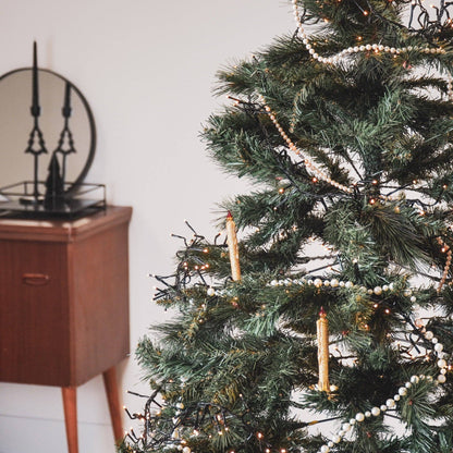 UV-gloeikaars, kerstdecoratie, glas, 4 x 4,5 x 13 cm