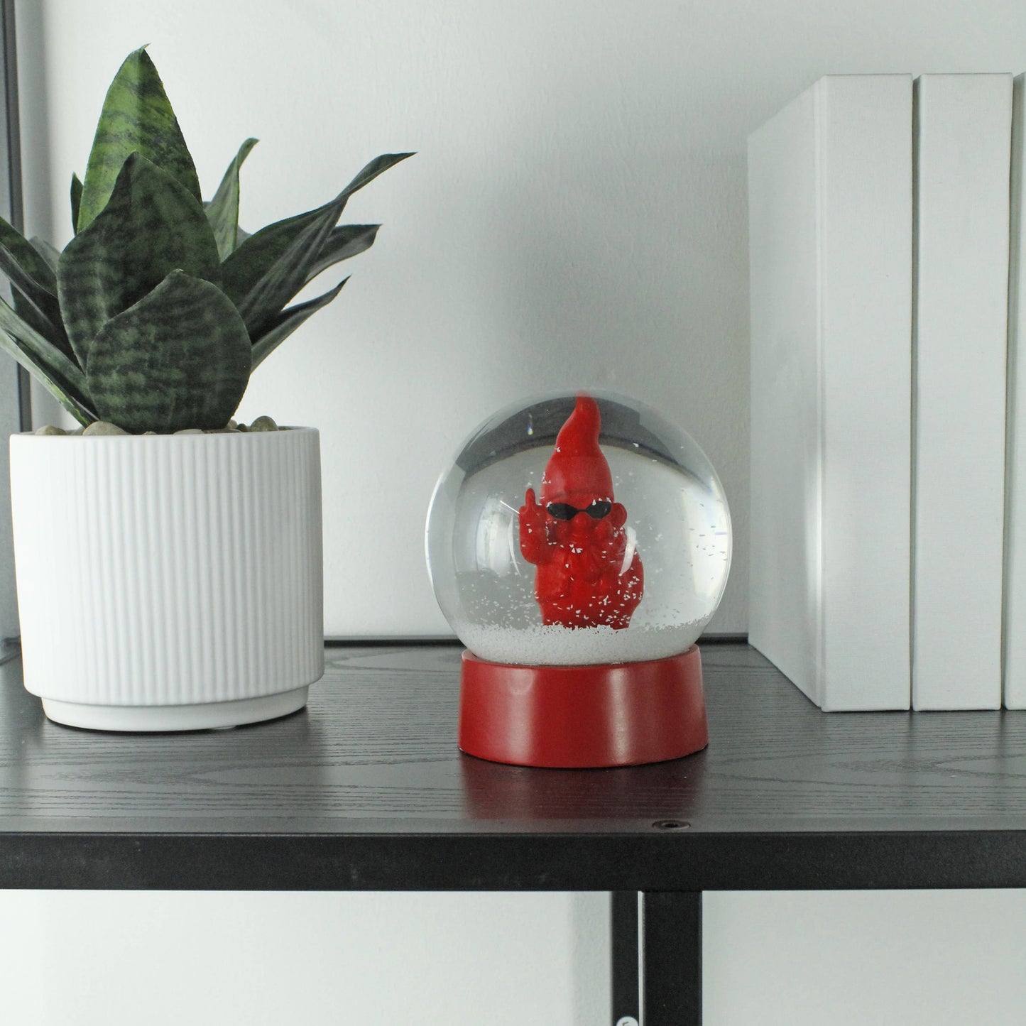 F**k Garden Gnome Snow Globe - Red