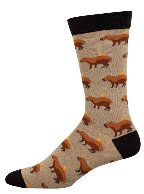 Capybaras sokken met oranje accenten