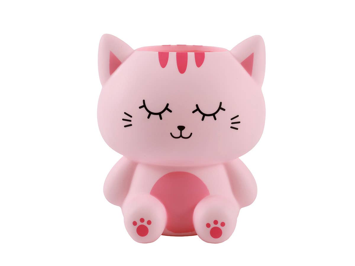 Porte-Stylo 3D Chat Rose