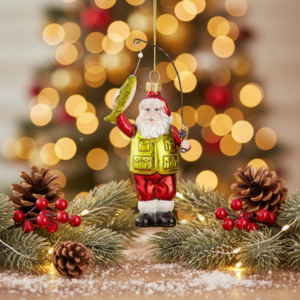 Kerstbal Kerstman vissen