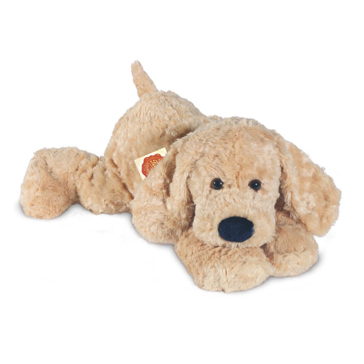 Beige Sleeping Dog Plush Toy