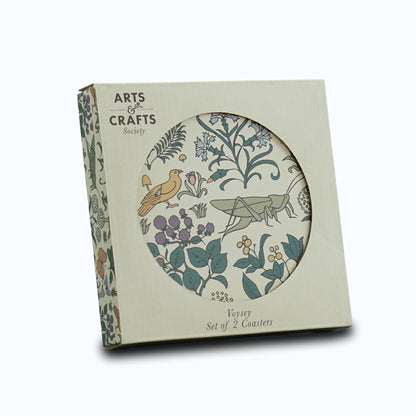 Voysey Ceramic Coaster - Botanical Garden Fauna and Flora