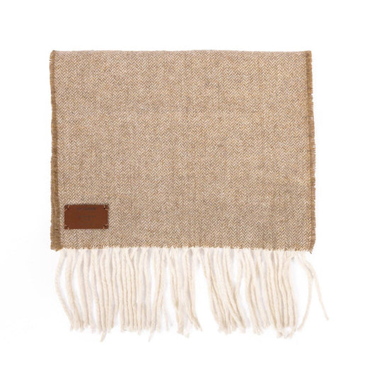 Beige wool scarf