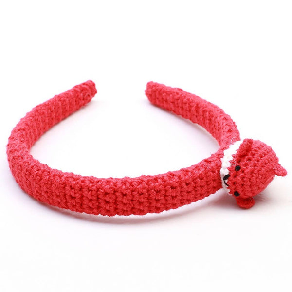 Haarband met walvisbotdetails - Rood