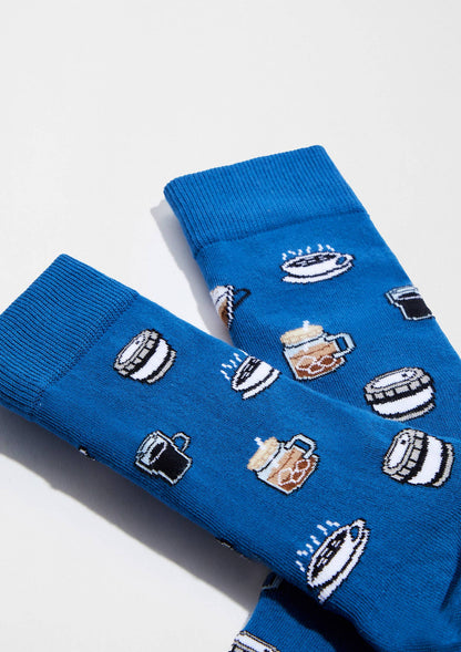 BeCoffee Blue - Chaussettes en coton biologique à 100%