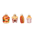 Mini Fast Food Christmas Ornaments 4-Pack