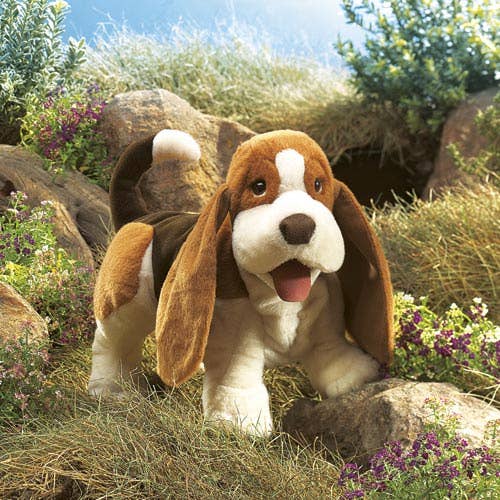 Marionnette à Main Basset Hound Folkmanis – 40 cm