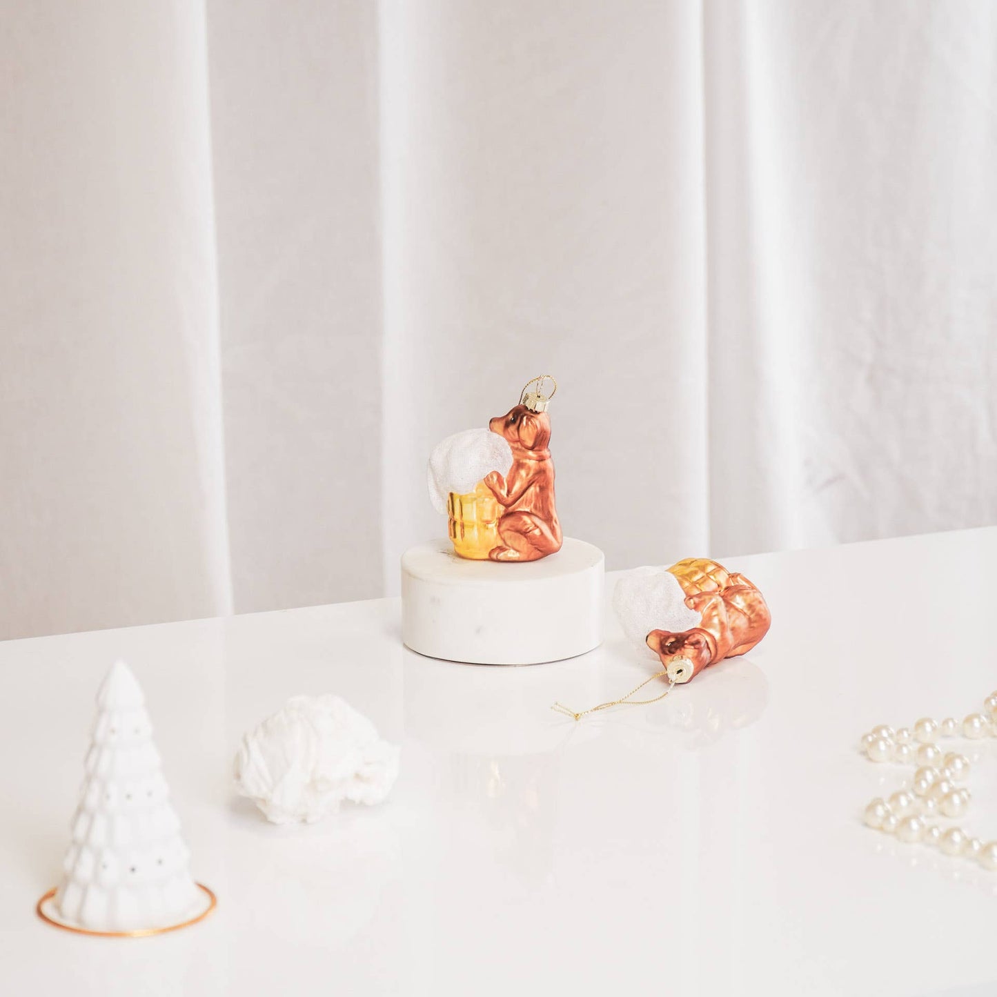 Boule de Noël Teckel Chope de Bière