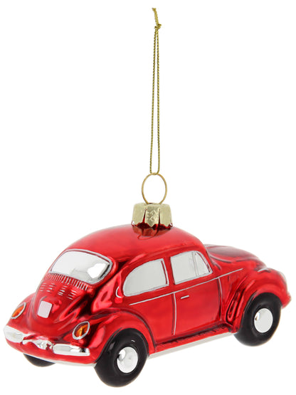 Rode VW Kever kerstdecoratie