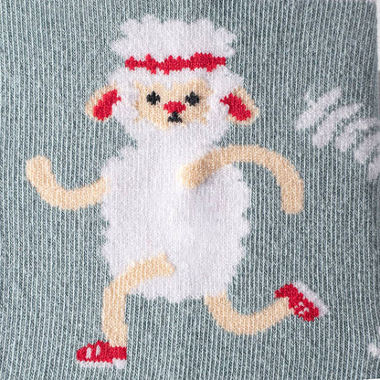 Durable and fun cotton socks for boys with a sheep pattern