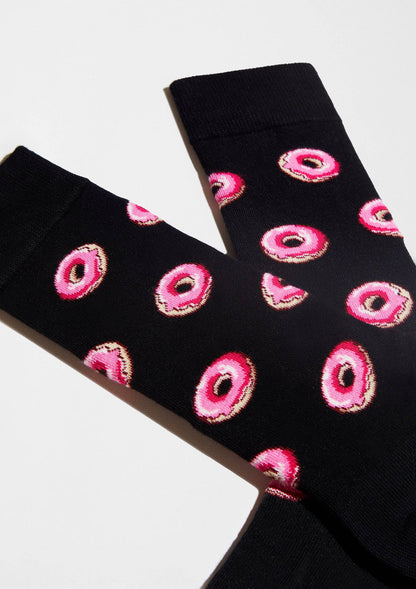 BeDonut Black - Chaussettes en Coton Bio 100%