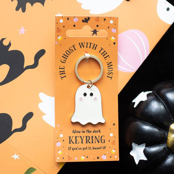 Fosforescerende spook-sleutelhanger "Het spook met de meeste"