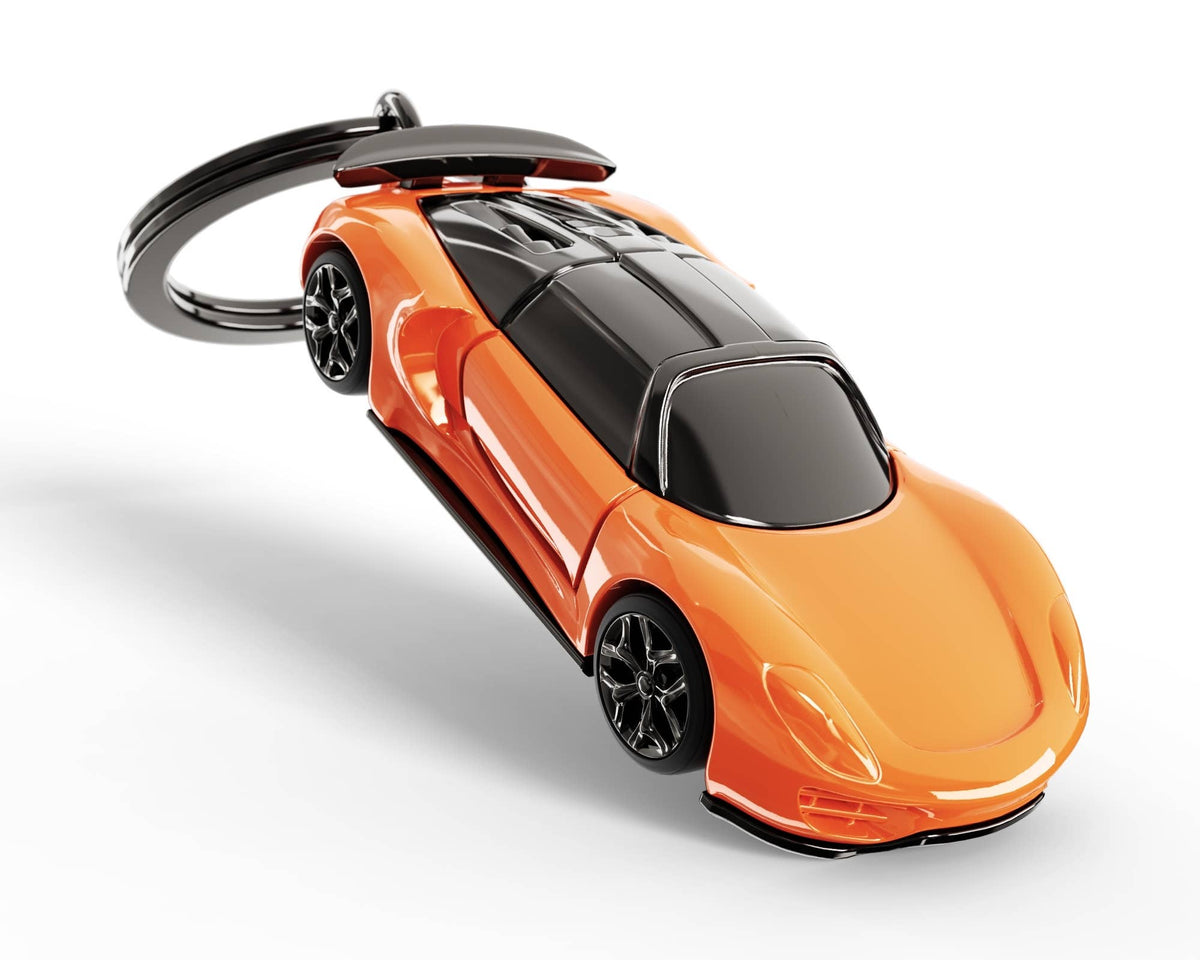 Oranje Supercar sleutelhanger