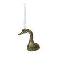 Antique Gilded Duck Head Candlestick
