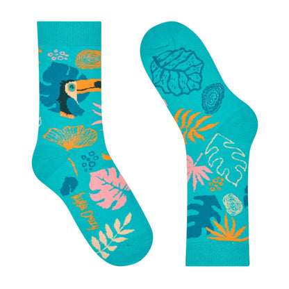 Children's cotton socks, durable and fun, tropical pattern