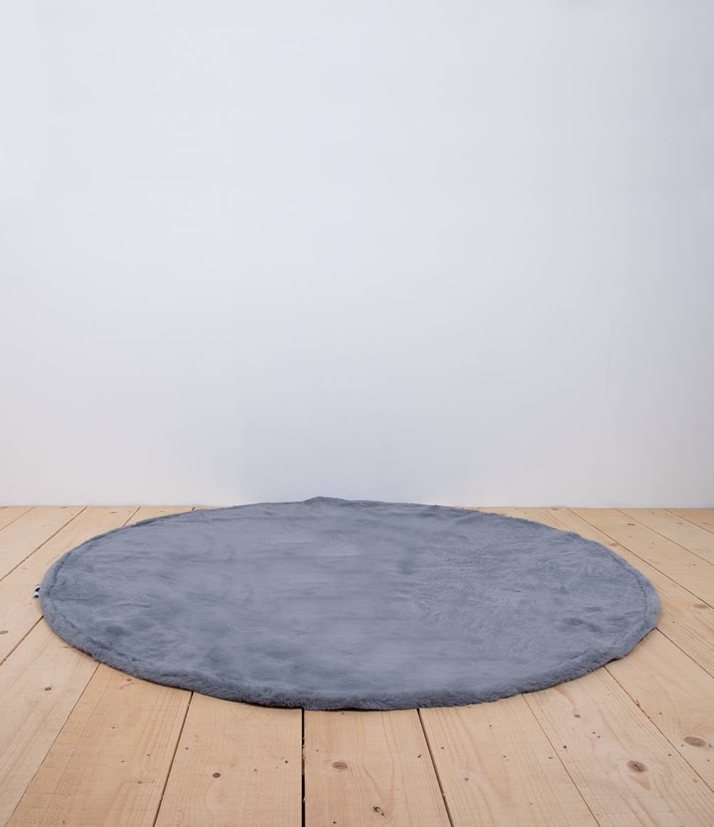 Round Grey Koala Rug