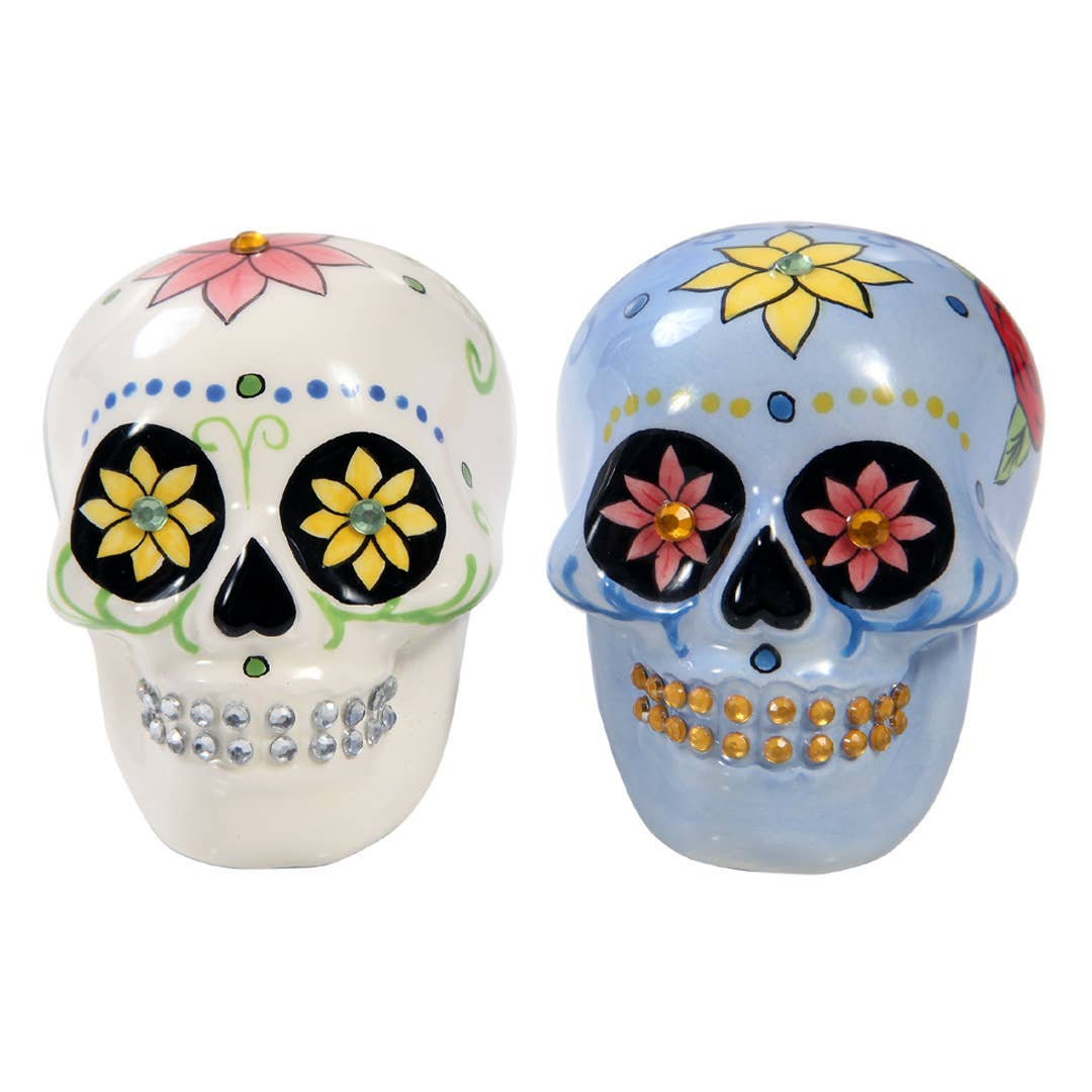 Day of the Dead Skull Salt and Pepper Shaker Set