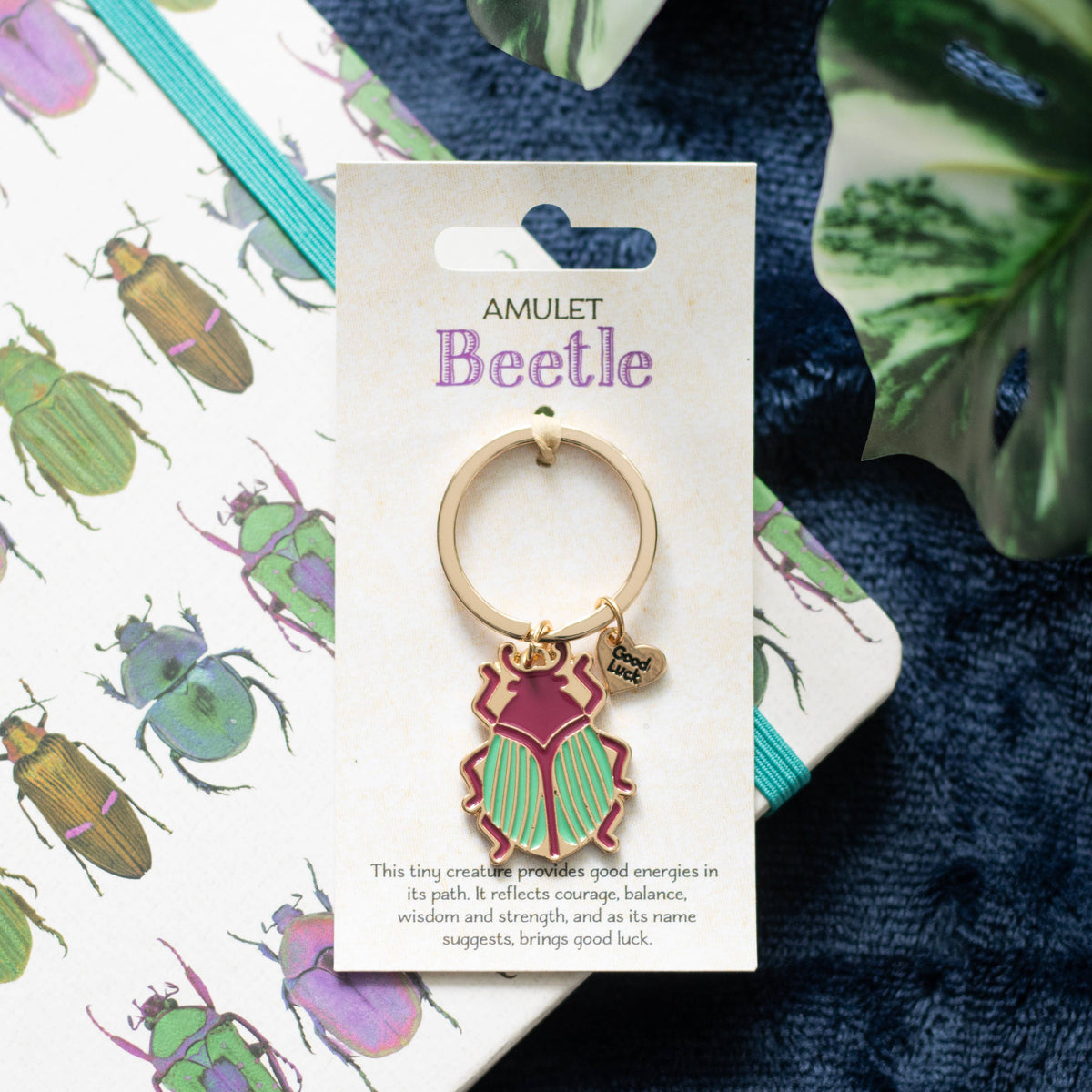 Porte-clés Scarabée "Lucky Gold Beetle"