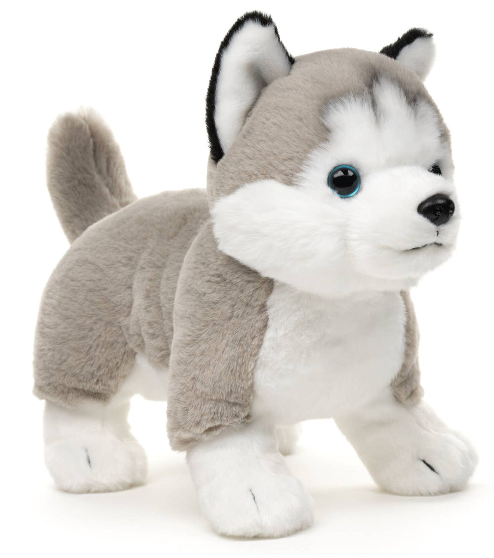 Peluche Husky Gris, Debout (sans Laisse) - 30 cm (Longueur)