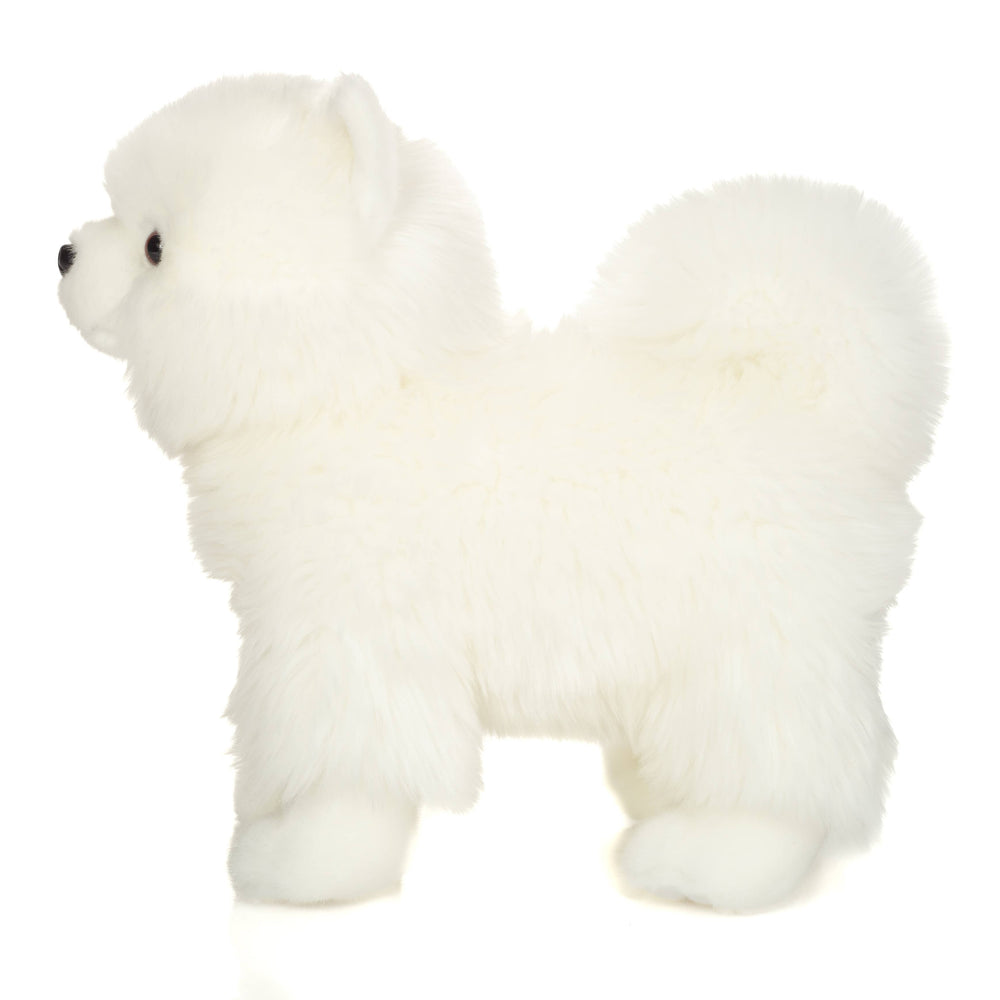 Standing White Spitz Plush Toy – 35 cm
