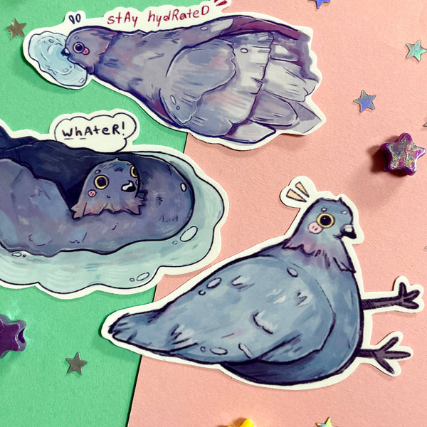 Stickerpakket met duiven