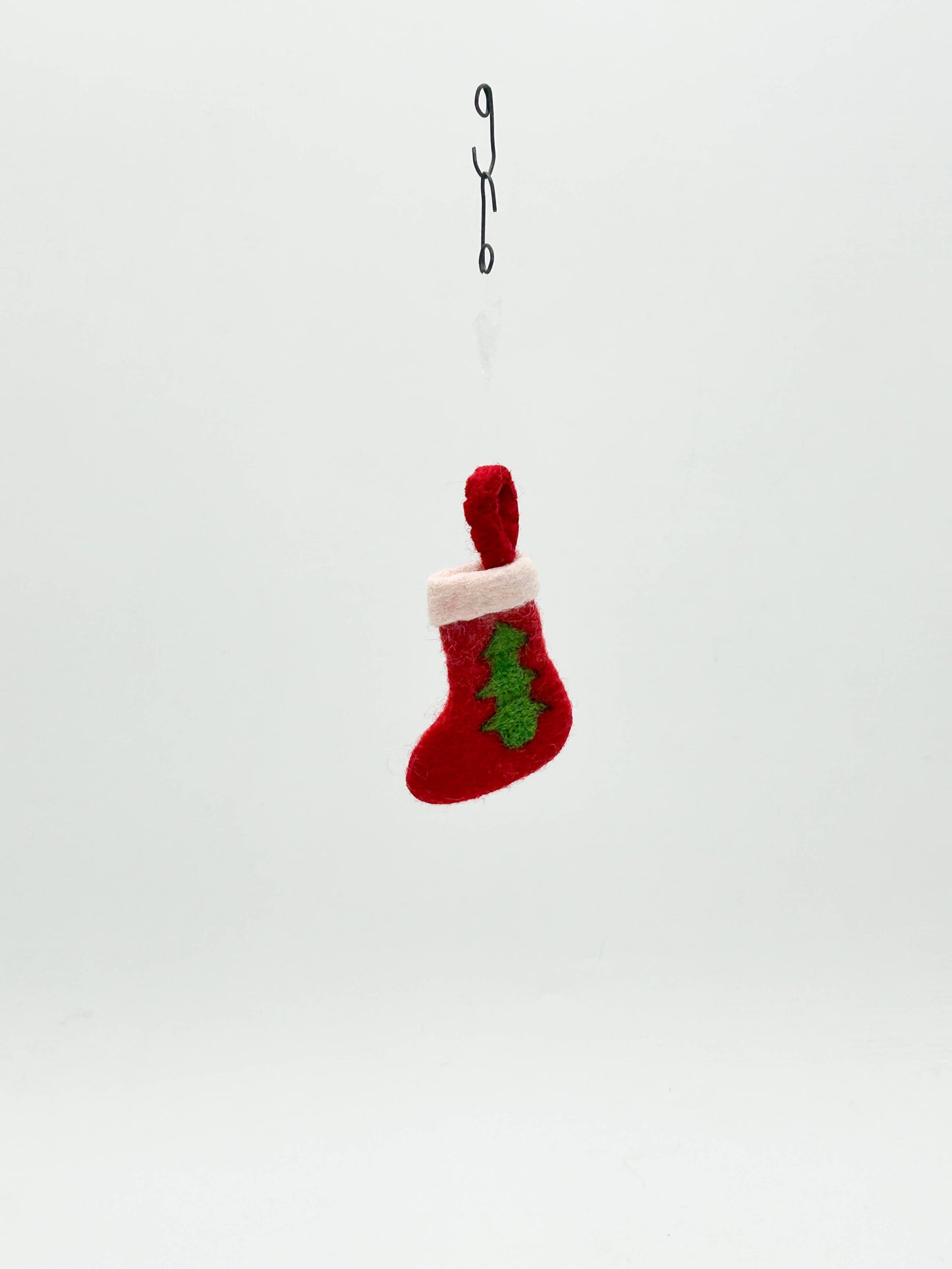 Décoration à suspendre Chaussette de Noël Rouge