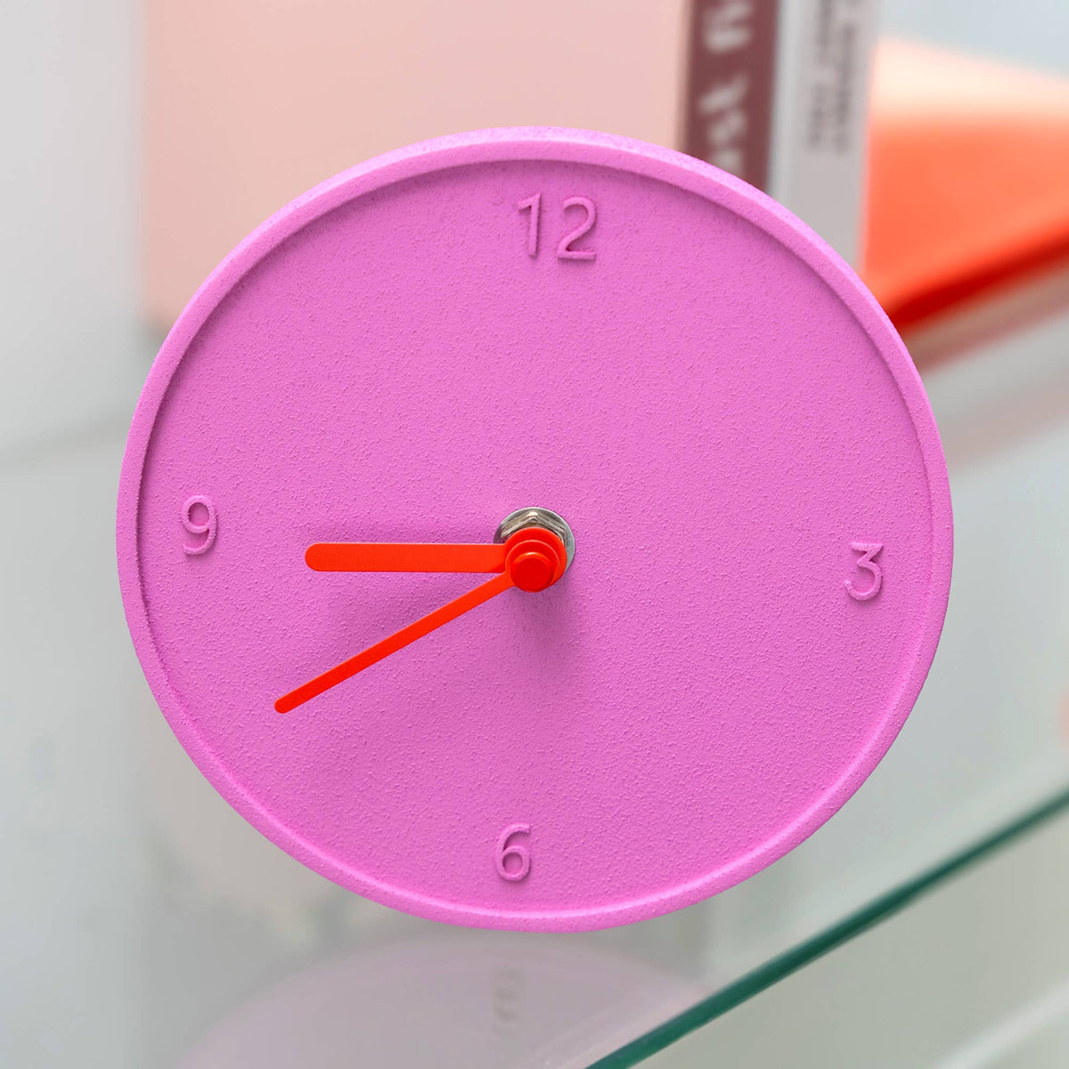 Raw Pink Round Clock